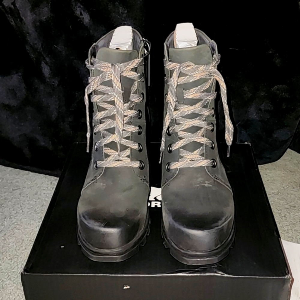 NEW LEATHER & CANVAS BOOTS